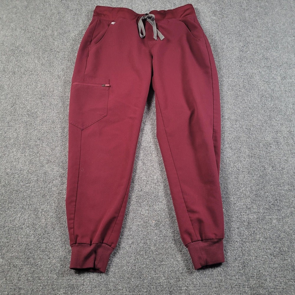 FIGS Jogger Scrub Pants Womens Small Red Technical Collection Medical Workwear